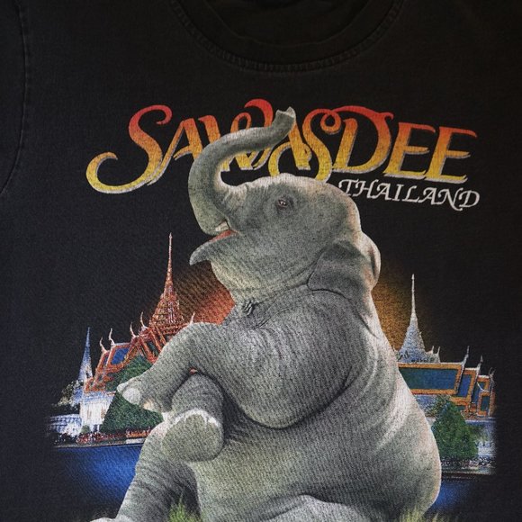 Vintage Joligolf Sawasdee Thailand "Thai Elephant Showing Off" Men's M T-Shirt - Picture 5 of 15
